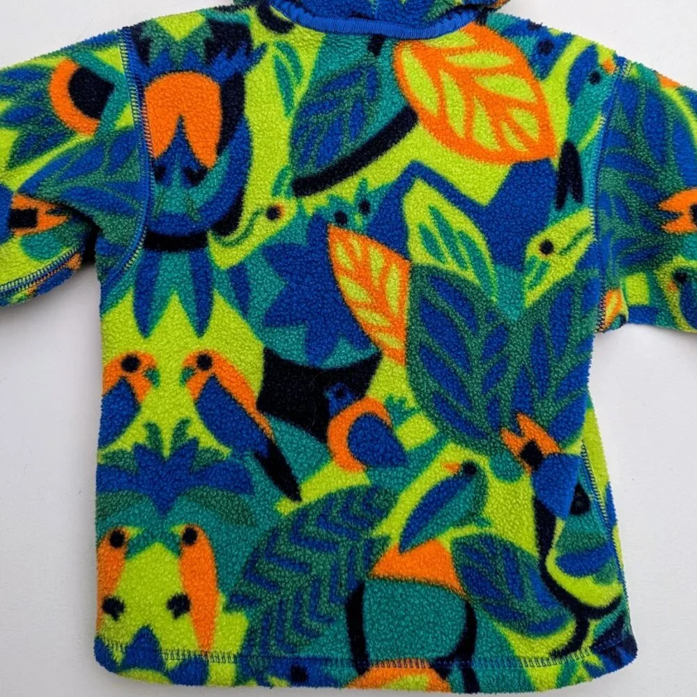 Patagonia Synchilla Fleece Jacket Full Zip Hoody Forest Birds‎ Vintage Y2K 6 Mos